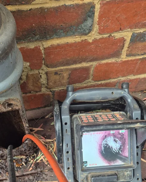 High-pressure drain jetting and CCTV inspection of blocked sewer drain in Parkdale